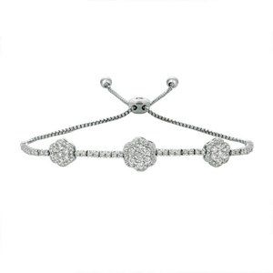 1.75 Carat Diamond Bolo Flower Bracelet